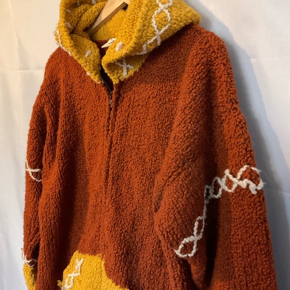 Vintage Las Americas Toronto Ecuadorian Wool Knit Full Zip Hooded Sweater - Picture 5 of 6